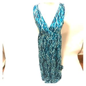 St. John's Bay Blue Patterned Dress